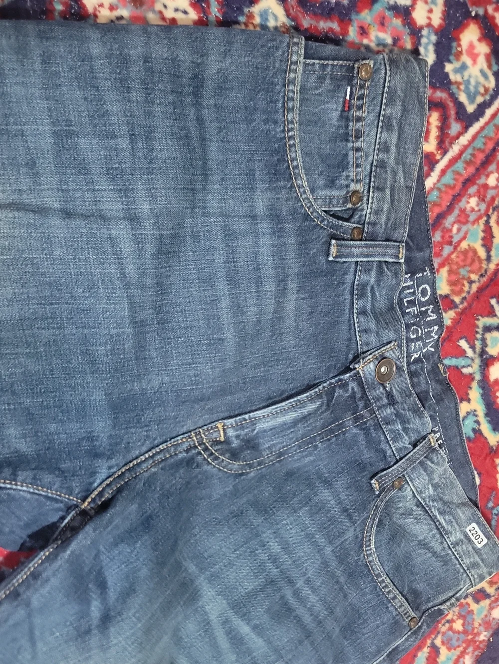Tommy Hilfiger Men's Slim Straight Blue Denim Jeans 32W X 27L